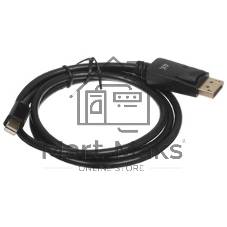 Кабель GoPower miniDisplayPort (m)-DisplayPort (m) 1м ver.1.4 черный Premium Zip-Lock c подвесом (1/