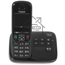 Радиотелефон Dect Gigaset AS690A DUO черный (труб. в компл.:2шт) автооветчик АОН
