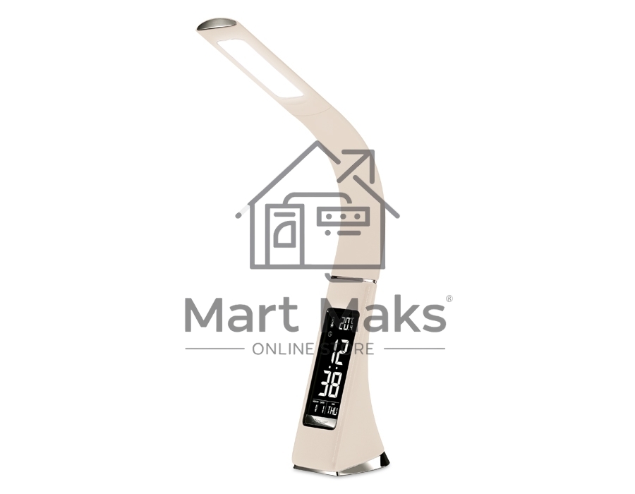 Светодиодная настольная лампа с дисплеем Ambrella light DE511 BG бежевый LED 3000-6400K 6W+LCD 2W