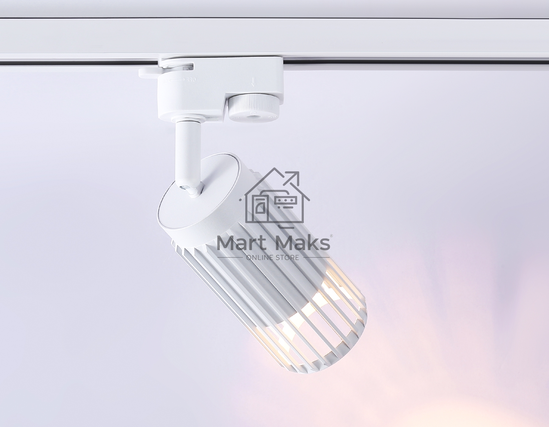 Трековый однофазный светильник Ambrella light GL5157 WH белый GU10 D60*120