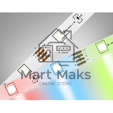 Светодиодная лента Ambrella light GS4301 5050 30Led/ 7.2W m/ 24V IP20 RGB/ 5000*10*1.87mm (4 конт.)
