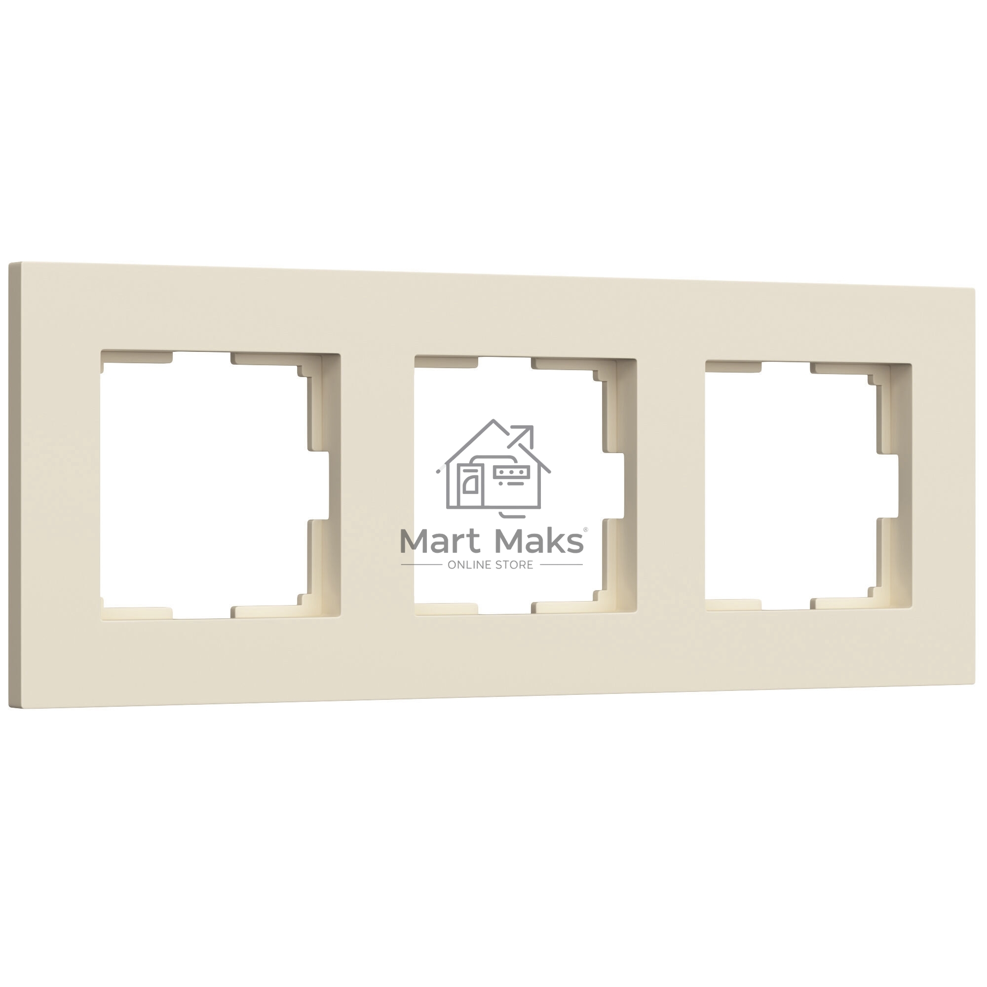 Рамка на 3 поста Slab (айвори софт) W0032962