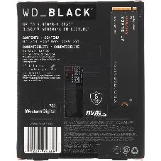 Накопитель SSD Western Digital черный SSD SN7100 M2.2280 PCIe 4.0 500Gb, 6800MBs/5000MBs, TbW 300, WDS500G4X0E, 1 year
