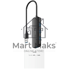 Концентратор USB CUDY UH40A, USB-A, USB 3.0, USB