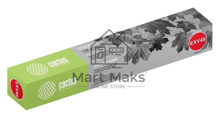 Картридж лазерный Cactus CS-EXV49BK черный (36000 стр.) для Canon IR C3320/C3320i/C3325i /C3330i/C3500/C3520i MFP/C3525i MFP/C3530i MFP