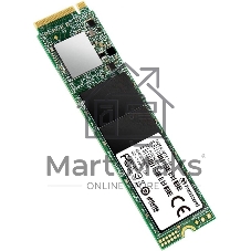 Накопитель SSD 256GB Transcend MTE110S, 3D TLC NAND, M.2 2280,PCIe Gen3x4, DRAM-less