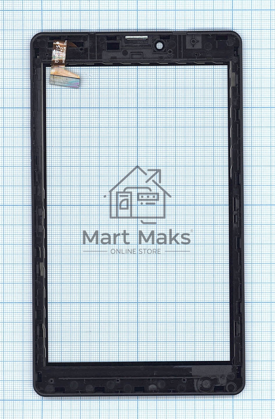 Сенсорное стекло (тачскрин) для Irbis TZ743 REV2, черное с рамкой