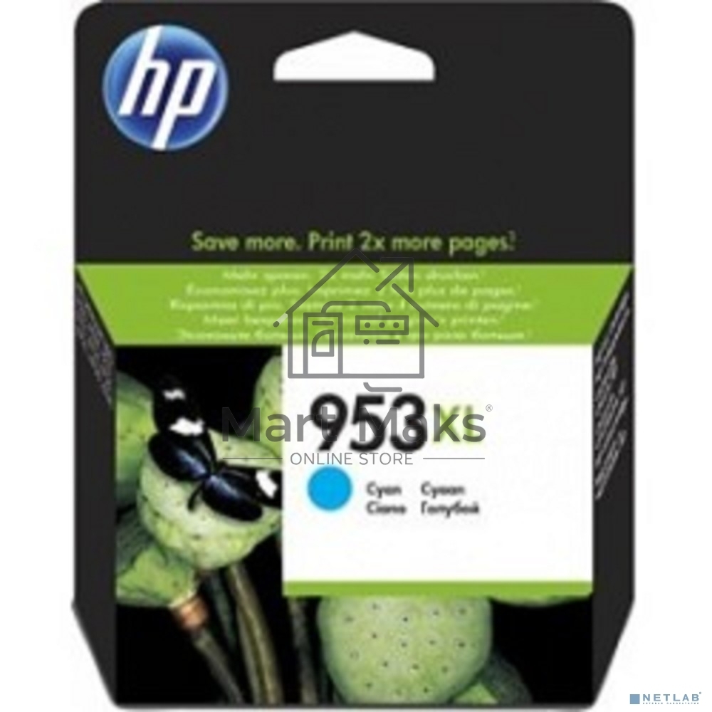 Картридж струйный HP 953XL F6U16AE голубой для HP OJP 8710/8715/8720/8730/8210/8725 (1600стр.)