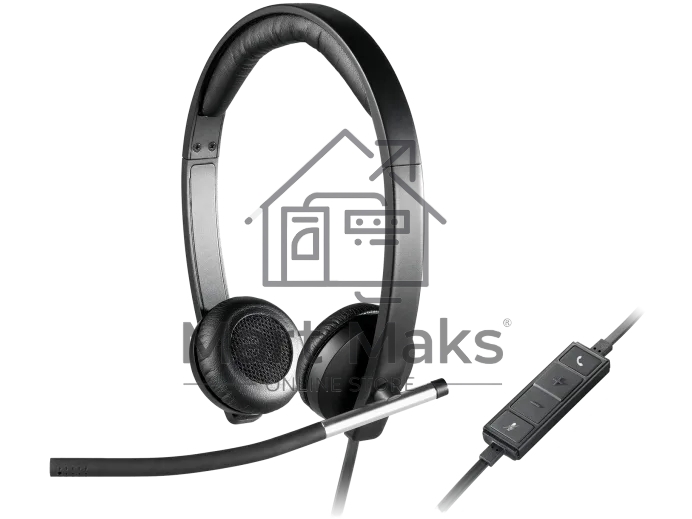 Наушники с микрофоном Logitech H650E черный 1.1м 981-000519