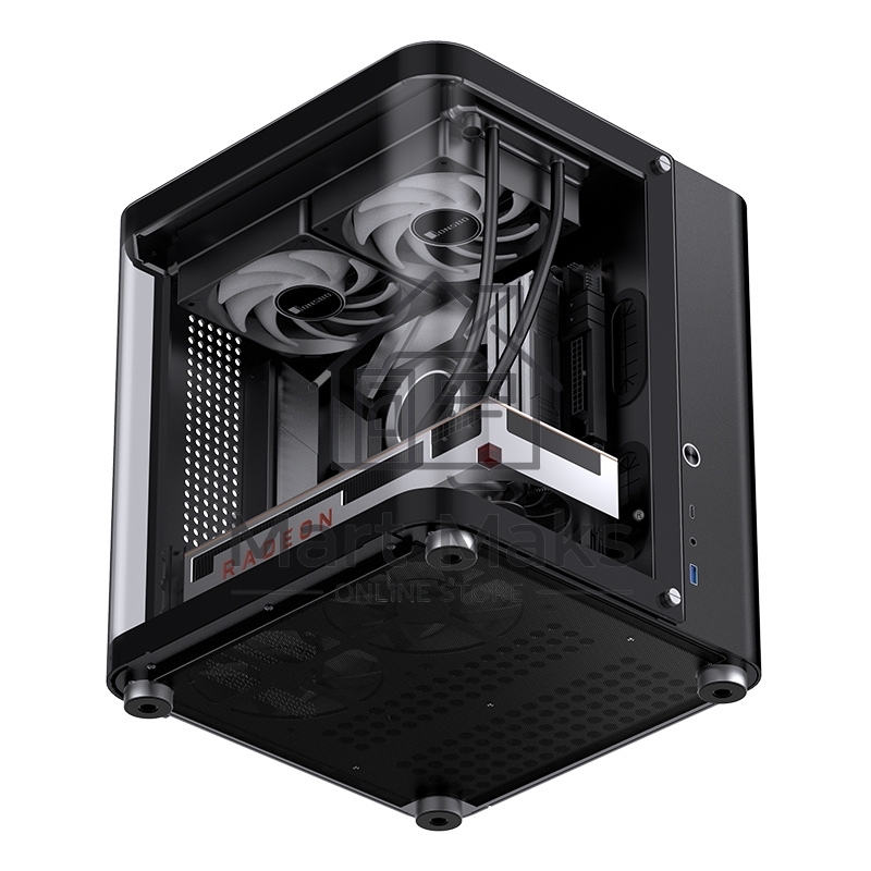 Корпус без блока питания Корпус JONSBO TK-1 Black 2.0 MATX без БП, mini-ITX, micro-ATX, черный