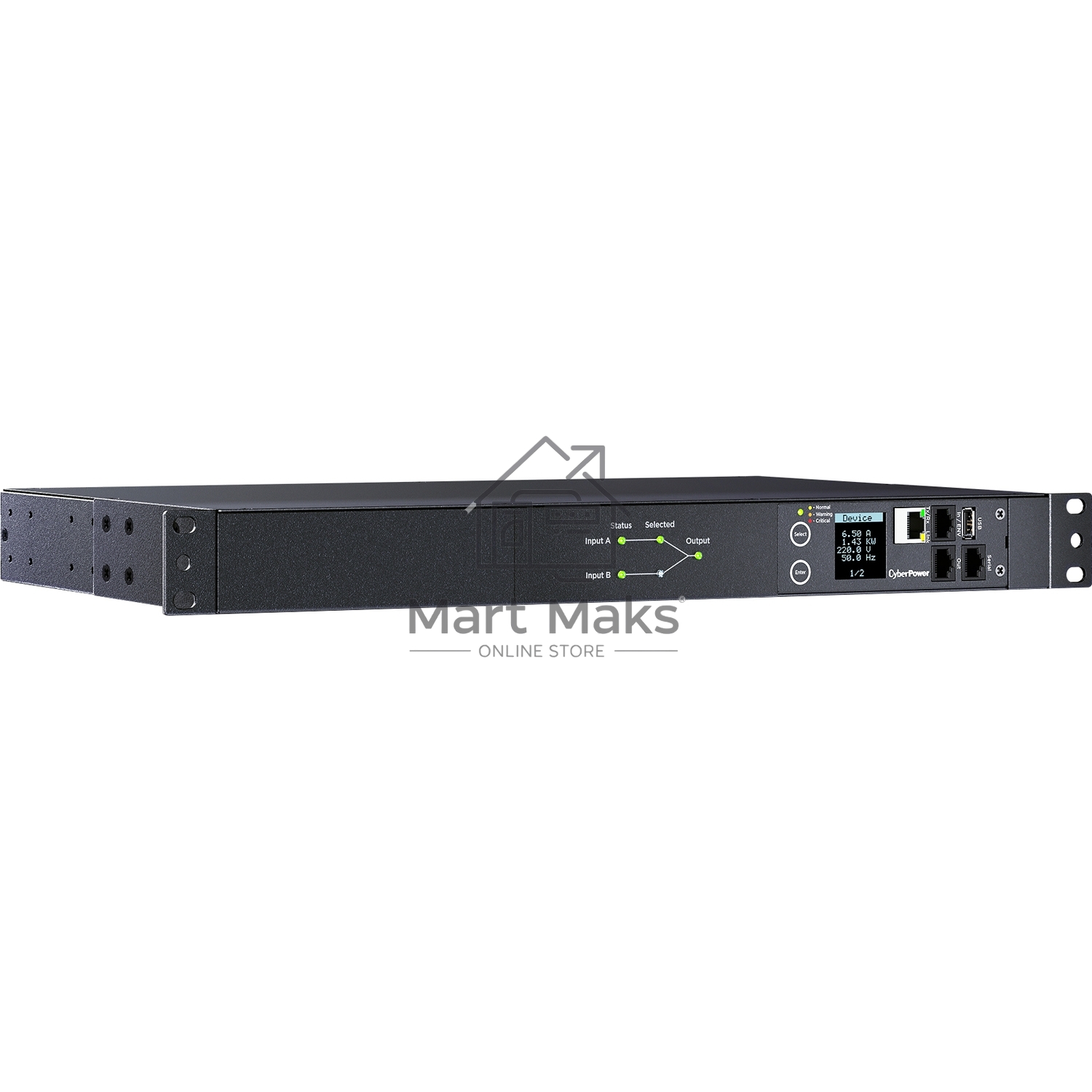 Блок распределения питания ATS CyberPower 1U type, 16Amp, plug IEC 320 C20, (8) IEC 320 C13 (2) IEC 320 C19