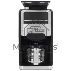 Кофеварка капельная со встроенной кофемолкой BQ CM3002 черный-стальной, исп. кофе - зерновой/молотый, 1.5 л, 1400 Вт