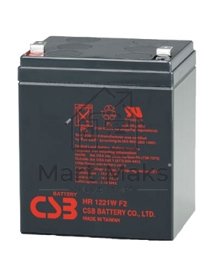 Батарея CSB HR 1221W (12V, 5Ah) F2