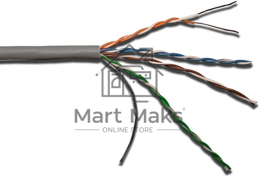 Кабель информационный Lanmaster LAN-5EUTP-PT-LSZH-GY кат.5е U/UTP не экранированный 4X2X24AWG LSZH внутренний 305м серый