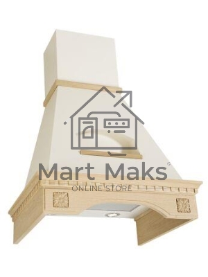 Вытяжка каминная Elikor Бельведер Флореале 60П-650-П3Д бежевый/дуб, 60 см, 650 куб. м/ч, 60 дБ