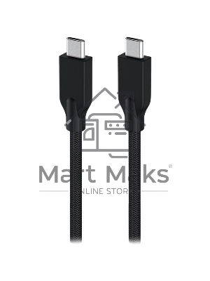 Кабель Genius ACC-C2CC-3A. Выход: USB-C -> USB-C. USB 3.0, плетеный нейлон, 150 см. черный