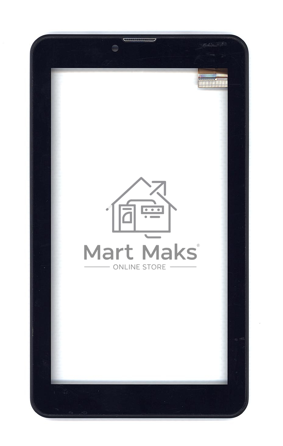 Сенсорное стекло (тачскрин) для Irbis TZ717, черное с рамкой