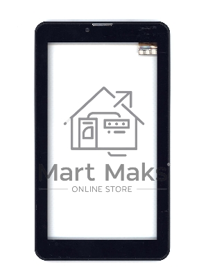 Сенсорное стекло (тачскрин) для Irbis TZ717, черное с рамкой