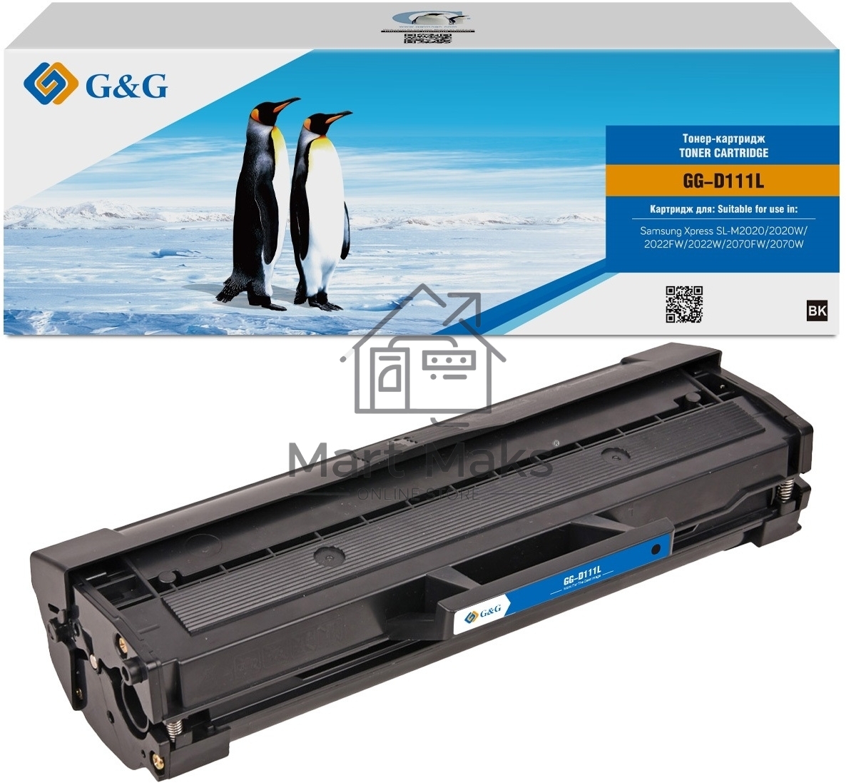 Картридж лазерный G&G GG-D111L черный (1800 стр.) для Samsung Xpress SL-M2020/2022/2070