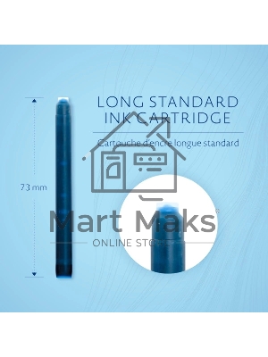 Картридж Waterman Standard (CWS0110860) Serenity Blue чернила для ручек перьевых (8шт)