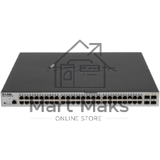 Коммутатор D-Link DGS-1210-52MP/ME/B1A, 48×1 Гбит/с + 4×1 Гбит/с SFP, управляемый