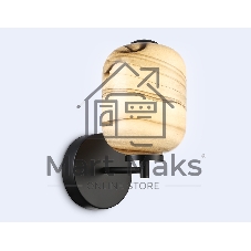 Настенный светодиодный светильник Ambrella light LH11039 BK/MG черный/мраморно-серый 8W 3000K 150*220*300