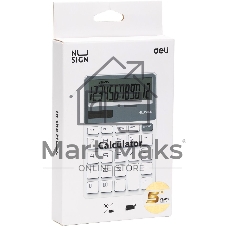 Калькулятор настольный Deli Nusign ENS042WHITE белый 12-разр.