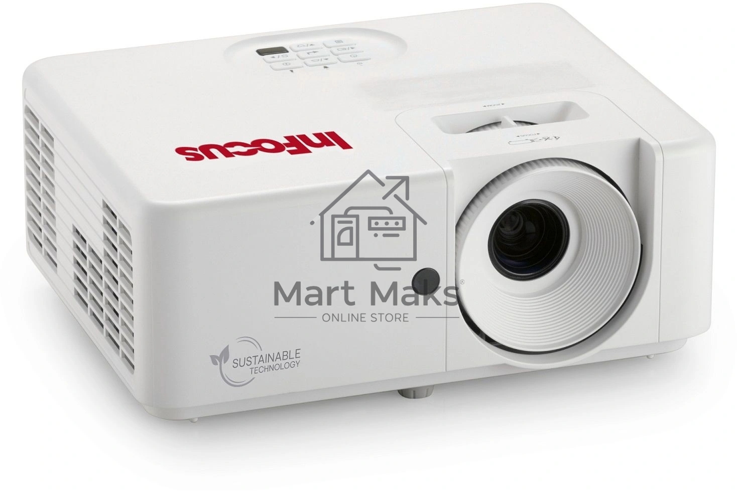 Лазерный проектор InFocus IN1108ST DLP, FullHD, 3800 lm, 2 000 000:1, TR 0.5:1, 2xHDMI 2.0, 3.5mm audio out, USB A х1, RS232, 15W, 3.1 кг, белый
