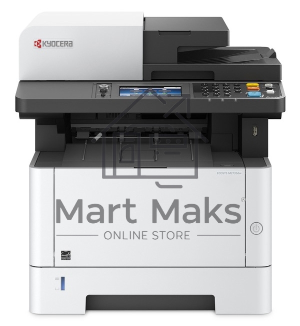 МФУ лазерный Kyocera Ecosys M2735dw (1102SG3NL0), A4, ч/б, печ. до 35 стр/мин., скан. до 40 стр/мин. (ч/б) 16 стр/мин. (цвет), 1200 x 1200 dpi (печать) 600x600dpi (скан.), USB, RJ-45, Wi-Fi, Air Print