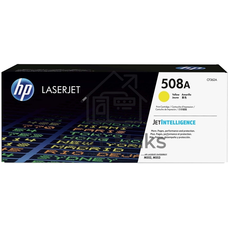 Картридж лазерный HP CF362A 508A, желтый для Color LaserJet M552/M553 5000стр.