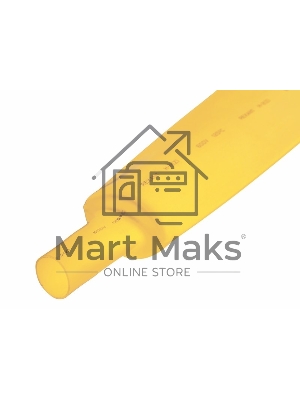 Термоусаживаемая трубка Rexant 50,0/25,0 мм, желтая, упаковка 10 шт. по 1 м