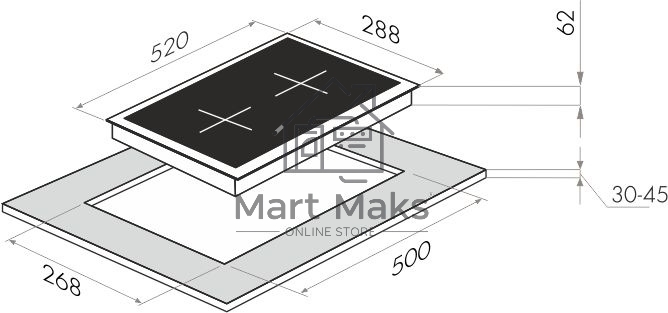 Индукционная варочная панель Maunfeld EVI.292-BK черный