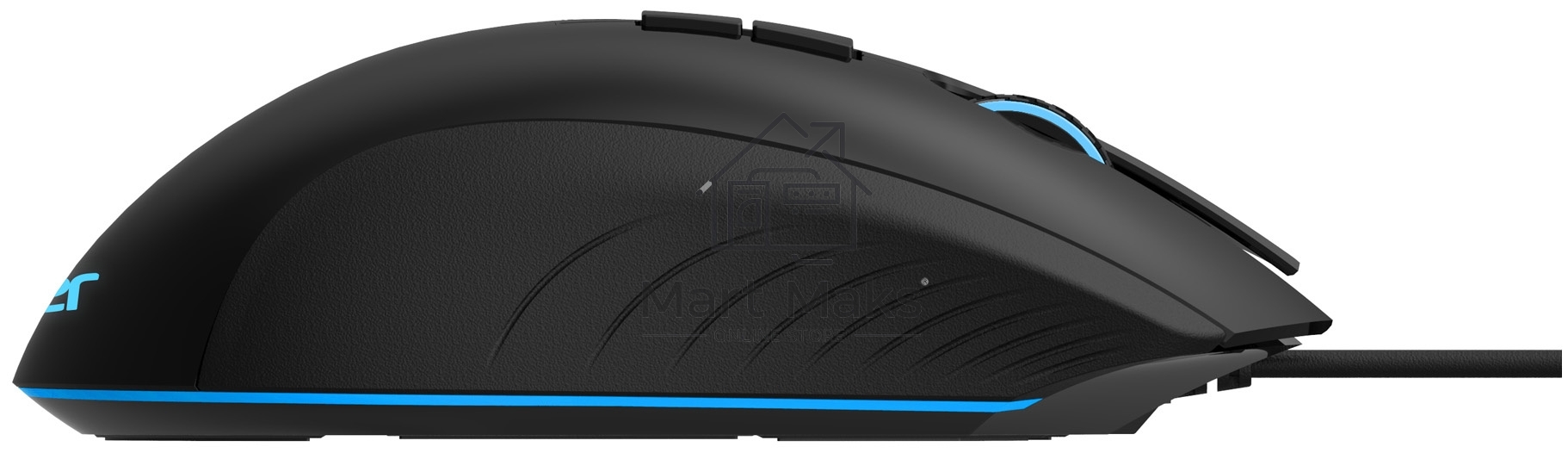 Мышь проводная Acer OMW123 черный, 6400 dpi, USB, кнопки - 8
