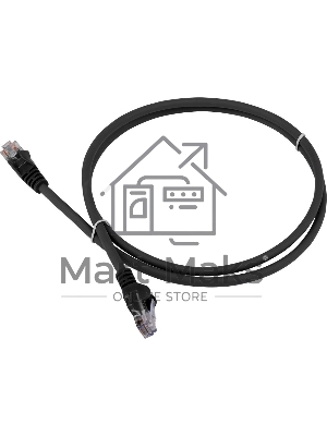 Патч-корд LANMASTER LSZH UTP кат.6, 1.0 м, черный
