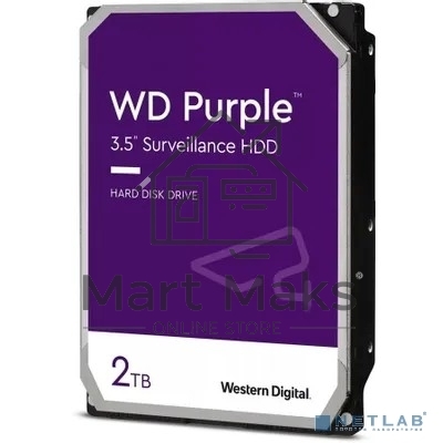 Жесткий диск Western Digital 2TB SATA-III Surveillance Purple (5400rpm) 64Mb 3.5