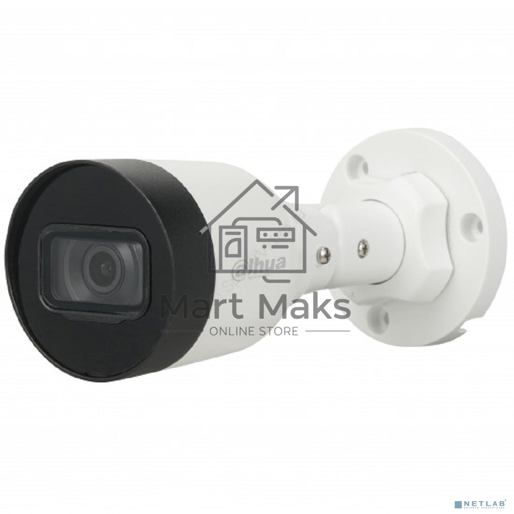 Уличная цилиндрическая IP-видеокамера DAHUA DH-IPC-HFW1431S1P-0360B-S6 4Мп, 1/2.9” CMOS, объектив 3.6мм, обнаружение людей, ИК 30м, IP67, металл/пластик