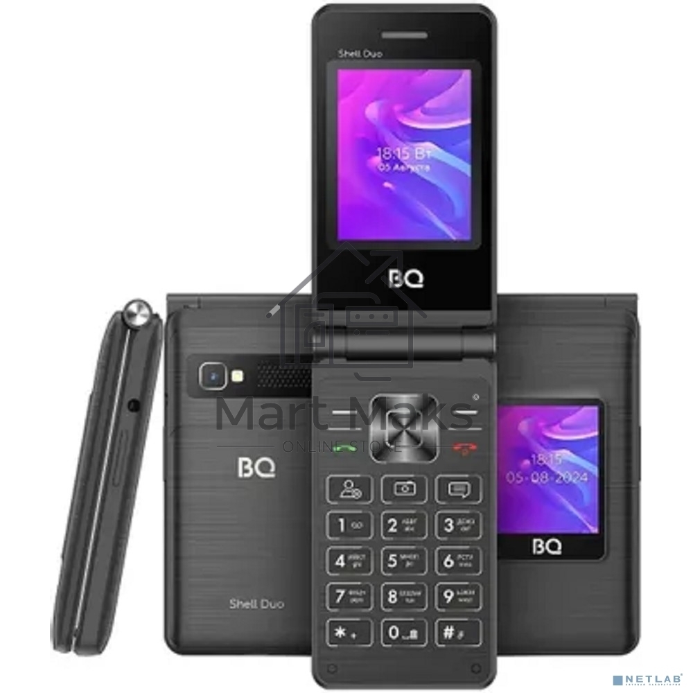 Мобильный телефон BQ 2412 Shell Duo черный MTK 6261 D