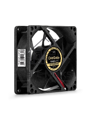 Вентилятор для корпуса ExeGate ExtraSilent ES08025SM черный, 80 мм, 2100 об/мин, 21 дБ, 3 pin