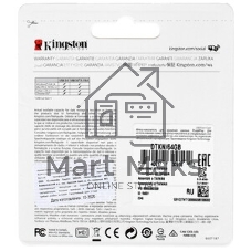 Флешка USB Kingston DataTraveler KYSON (DTKN/64GB), 64Gb, USB 3.2 Gen 1, R/W 200/60, серебристый/черный