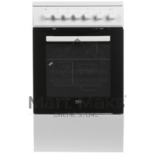 Плита электрическая Beko FSE57110GW белый, конфорок 4 шт, духовка 55 л, гриль, 50 см x 85 см x 60 см