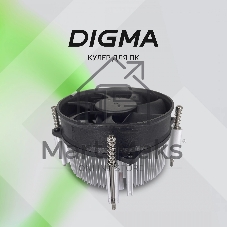 Кулер для процессора Digma D-CPC110-PWM3 черный, 90 мм, алюминий/медь, 2800 об/мин, 25 дБ, 4 pin, 110 Вт, 60 мм