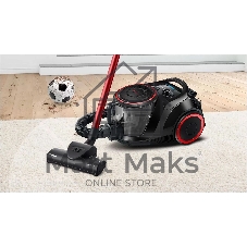 Пылесос Bosch BGS41POW1 черный/красный, 350/700 Вт, уборка сухая, пылесборник контейнер 2.4 л