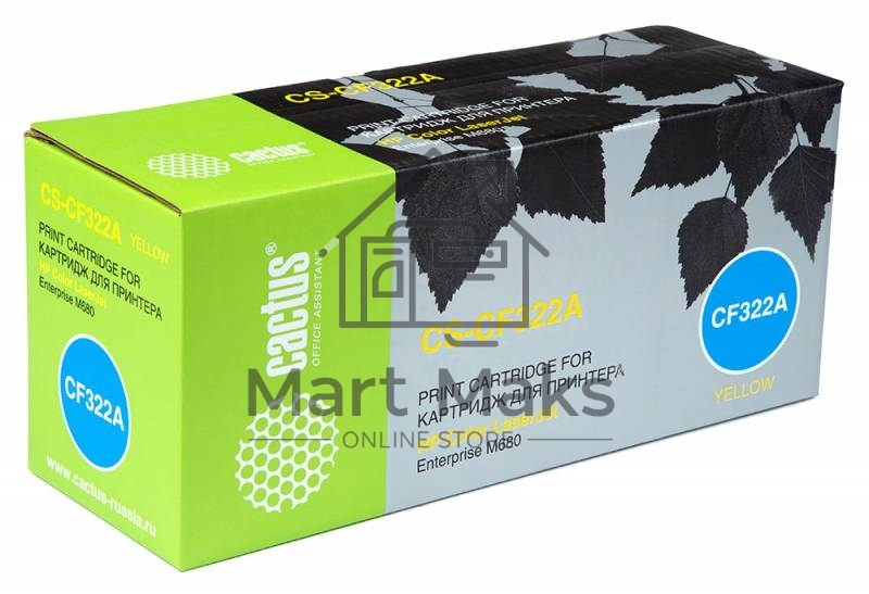 Картридж лазерный Cactus CS-CF322AR желтый (16500 стр.) для HP CLJ Ent M680