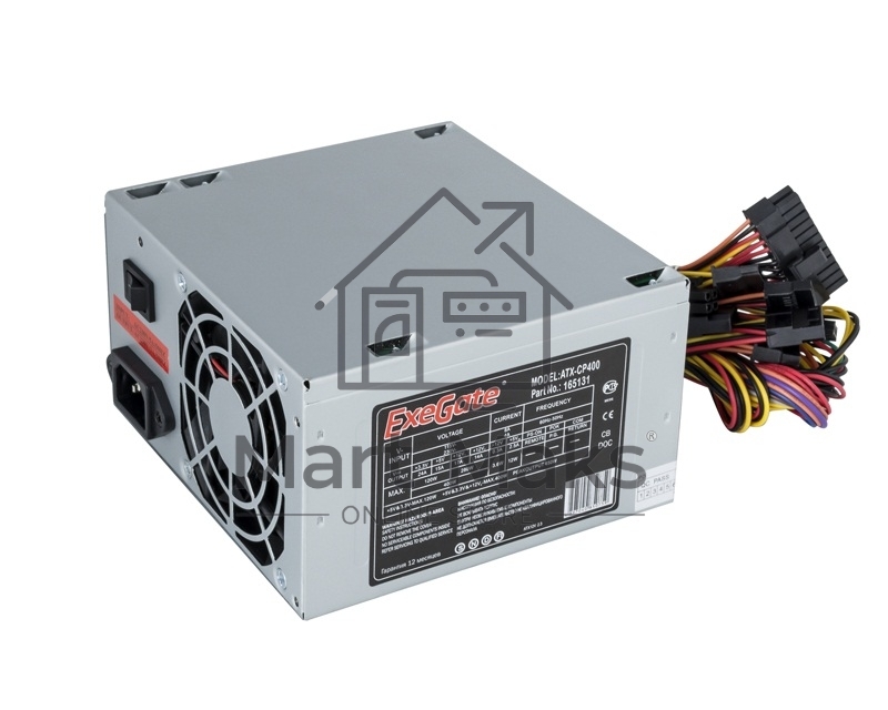 Блок питания ExeGate CP400 (EX165131RUS-PC), 400Вт, 80мм, серебряный