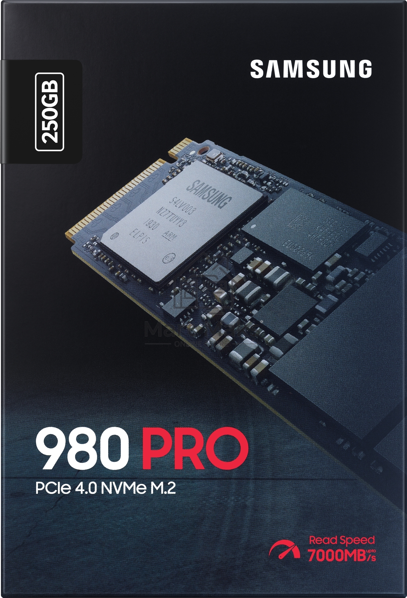Накопитель SSD Samsung 980 PRO, 250GB, PCIe 4.0 x4, M.2 2280, NVMe, R/W 6400/2700