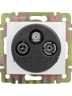 Розетка Legrand 774435 TV-RD-SAT Valena звезда 1,5Дб 2400МГц (белая)