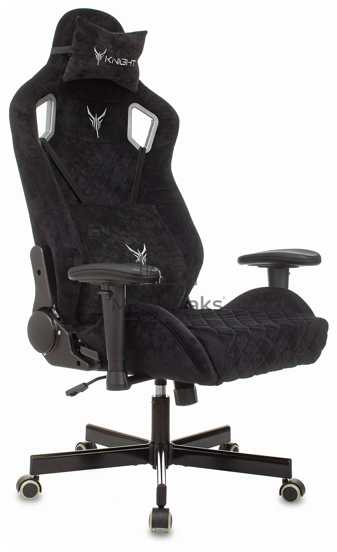 Кресло игровое Бюрократ Knight Outrider Light-20 черный с подголов. крестовина металл