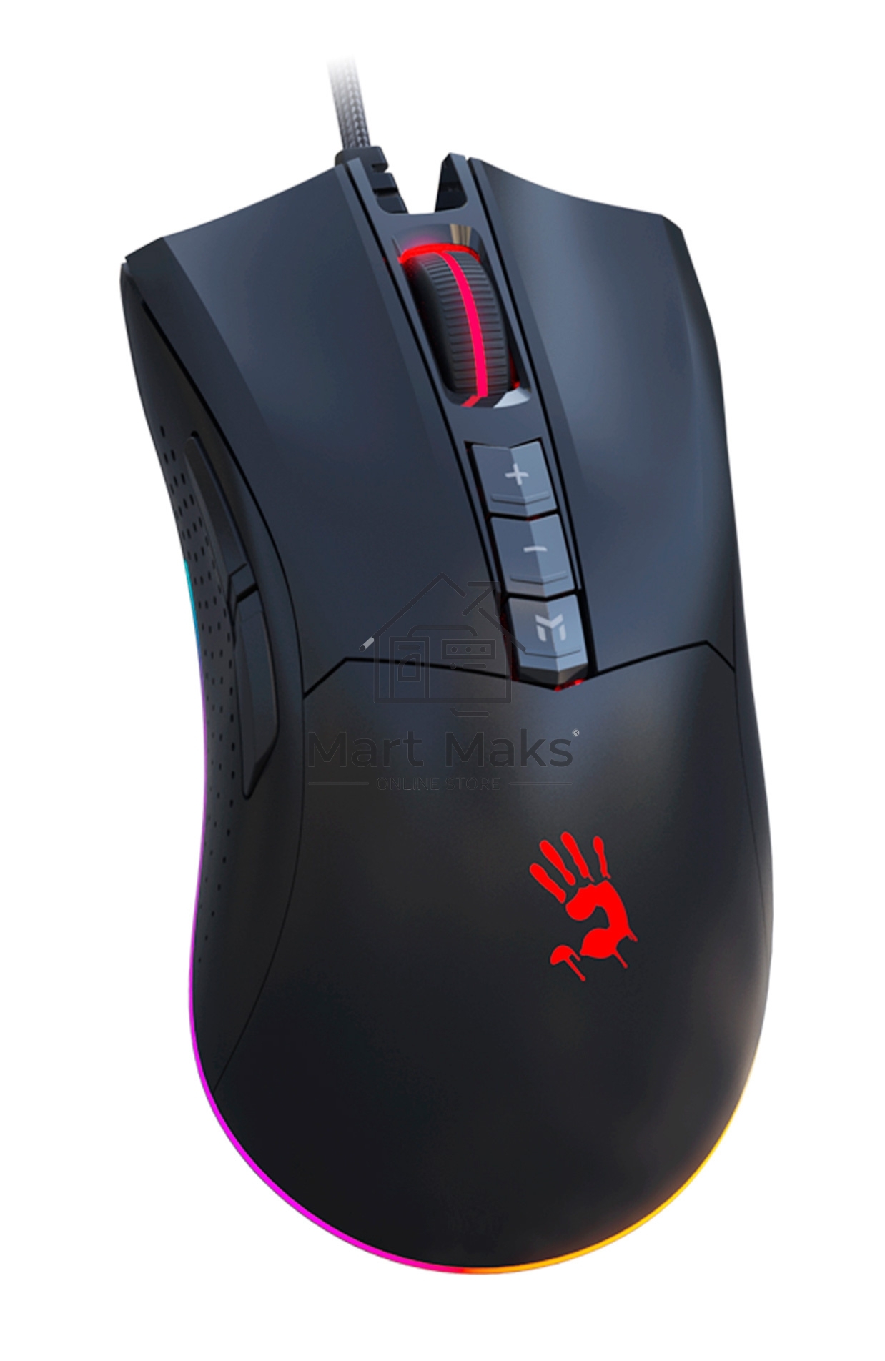 Мышь проводная A4Tech Bloody ES9 Plus черный, 10000 dpi, USB, кнопки - 8