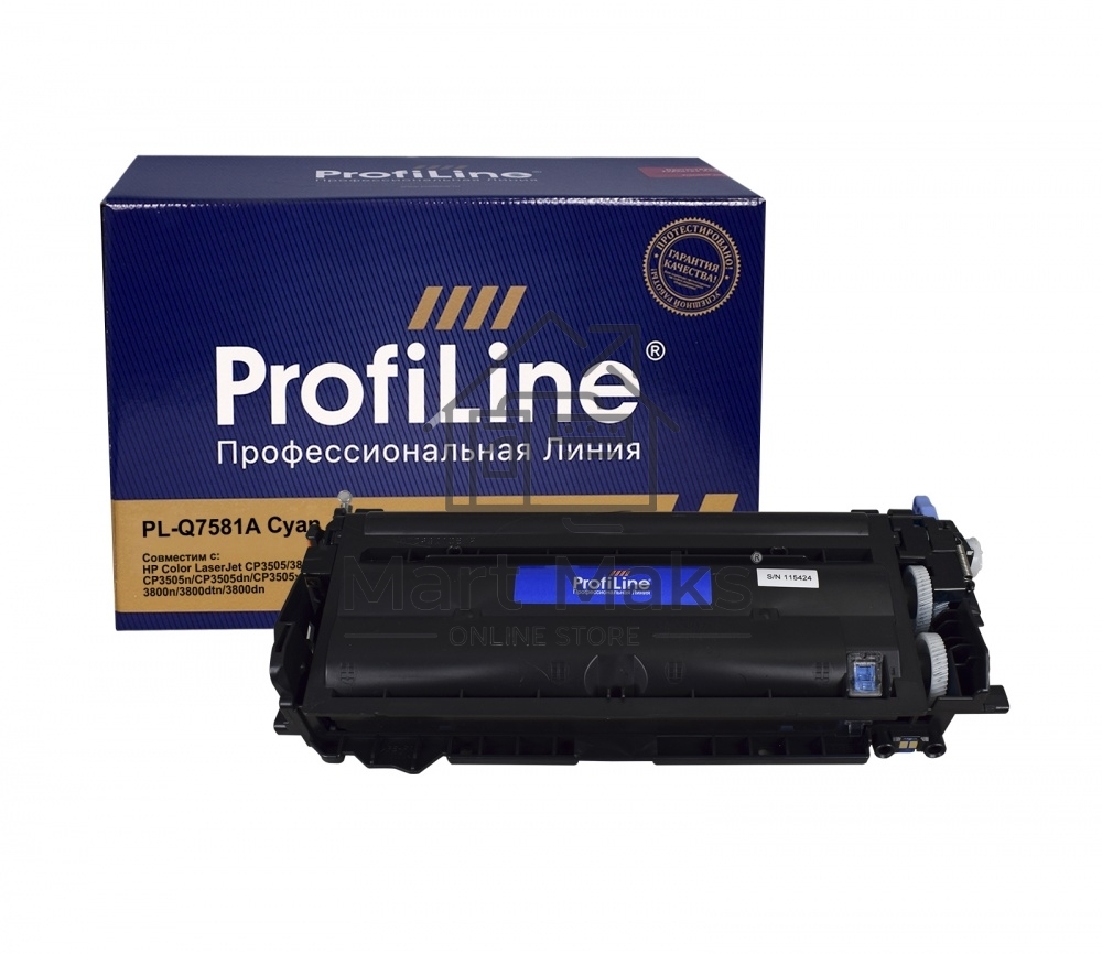 Картридж лазерный ProfiLine PL-Q7581A №503A для принтеров HP Color LaserJet 3800/CP3505 Cyan 6000 копий