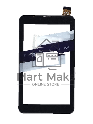 Сенсорное стекло (тачскрин) для Irbis TZ709 V2, черное с рамкой